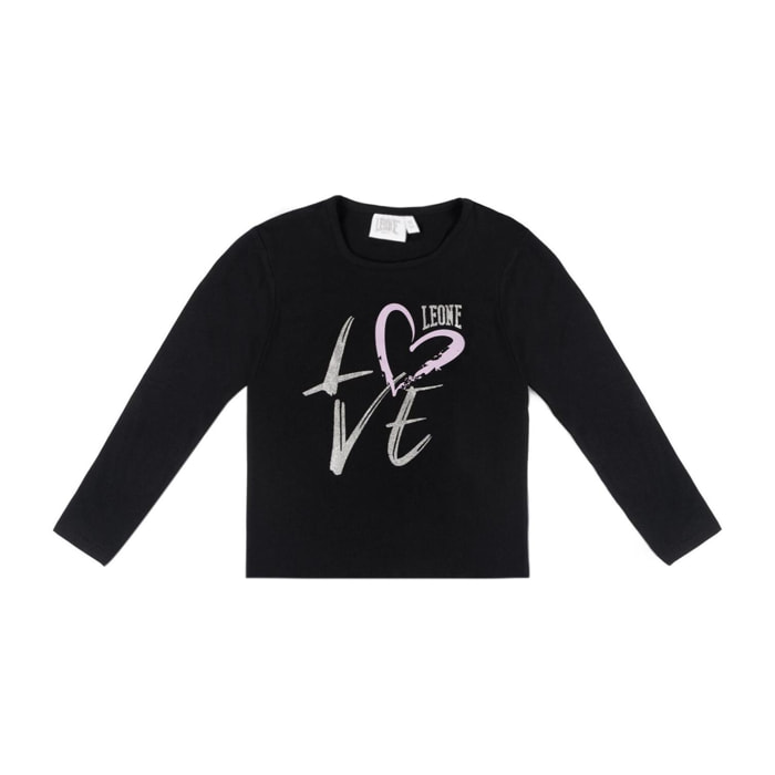 T-shirt a maniche lunghe da bambina "Love"