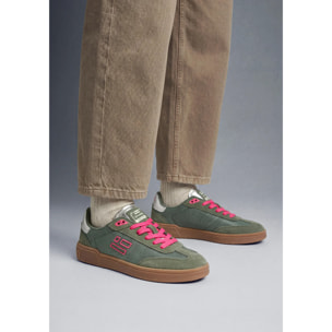 Zapatillas de Mujer Rebel Mesh Menta con Detalles en Rosa