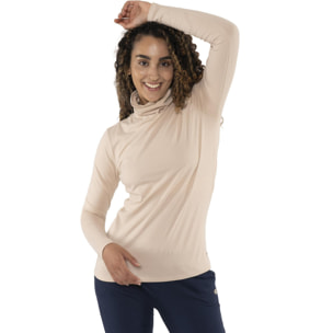 Camiseta de manga larga con cuello alto para mujer "Never Without"