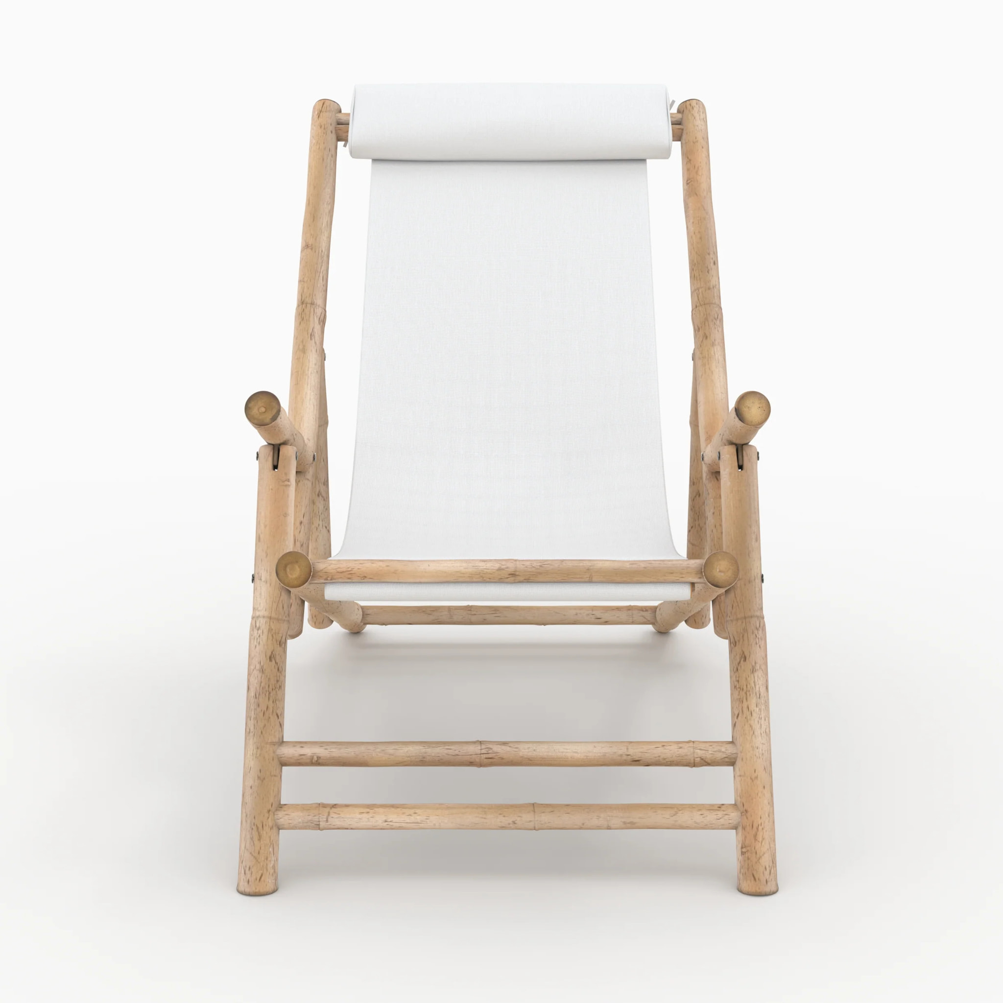 Chilienne en bambou et toile blanche - Vadella