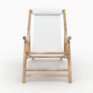 Chilienne en bambou et toile blanche - Vadella