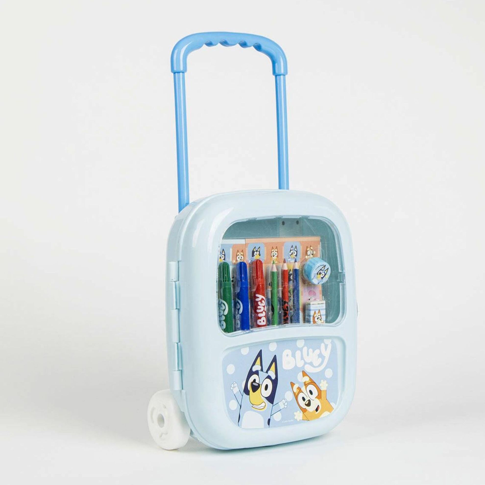 Set Papelería Coloreable Trolley Bluey