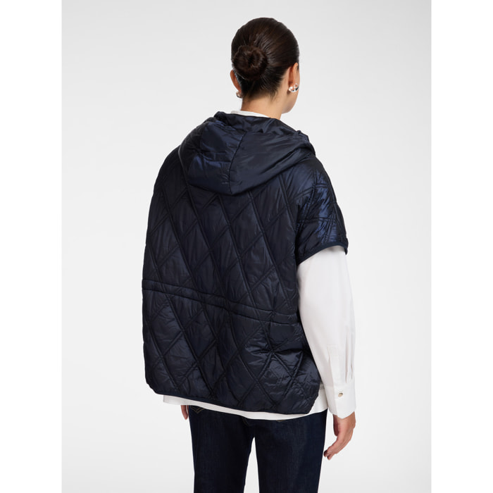 Elena Mirò - Piumino lightweight senza maniche con cappuccio - Blu
