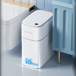 Papelera cubo de basura 15 l con sensor de movimiento inteligente sin contacto - incluye 20 bolsas de basura