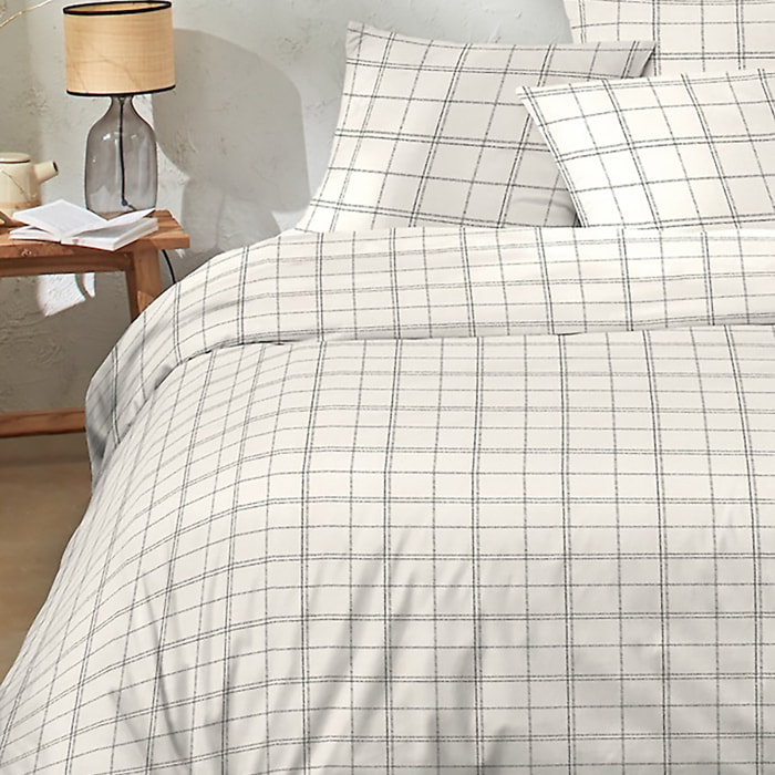 Parure Housse De Couette Prades Ecru + 2 Taies D'oreillers