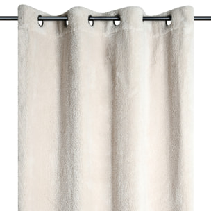 Rideau  - Effet peau lainée ultra doux - Ecru