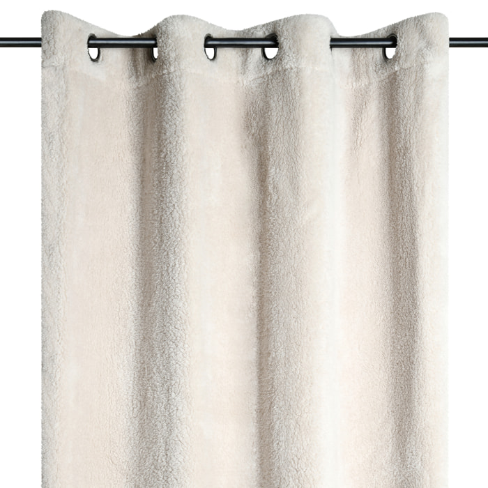 Rideau  - Effet peau lainée ultra doux - Ecru