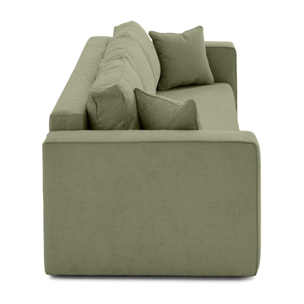 Topaze - canapé 3 places - convertible avec coffre - en tissu - Vert