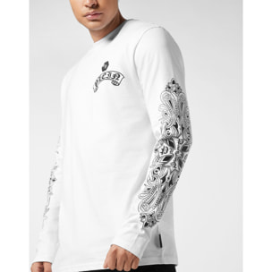 PHILIPP PLEIN T-Shirt Round Neck Ls CHROME