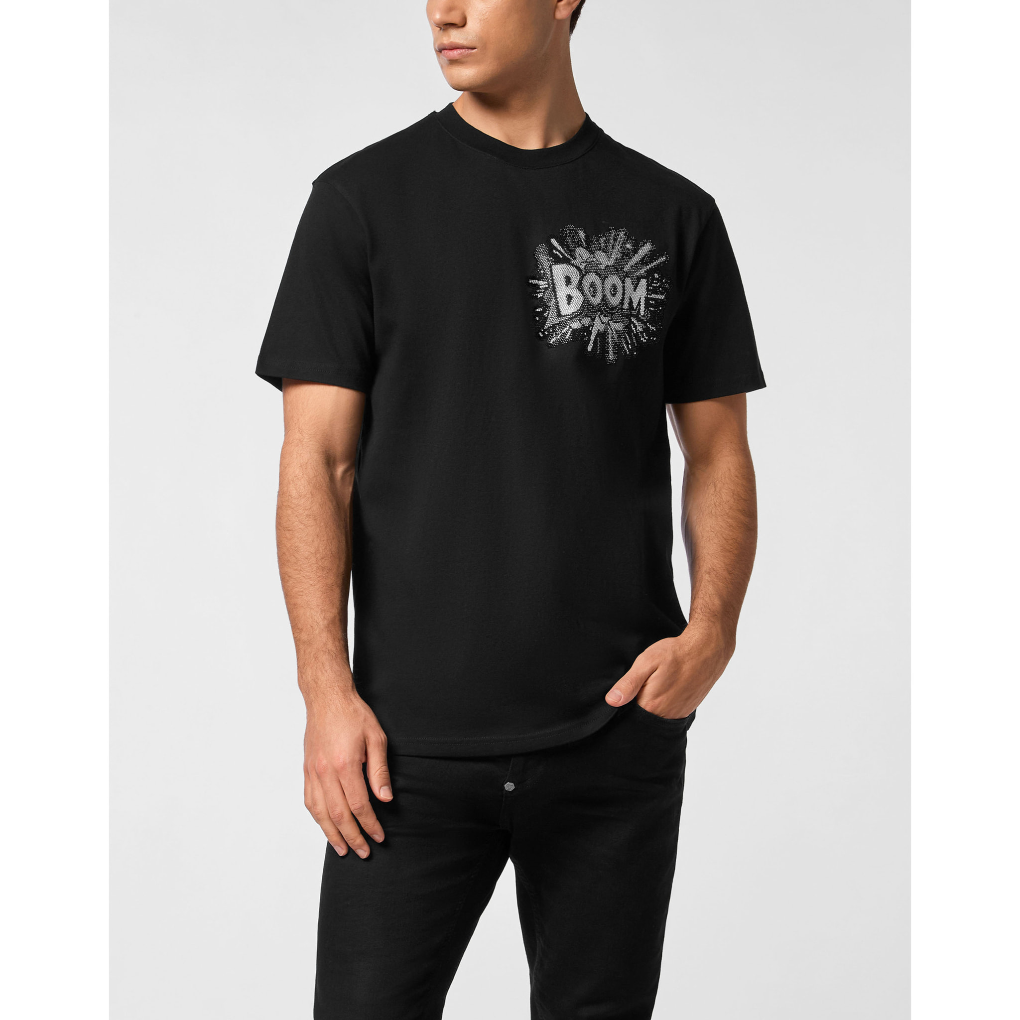 PHILIPP PLEIN Camiseta de cuello redondo y manga corta