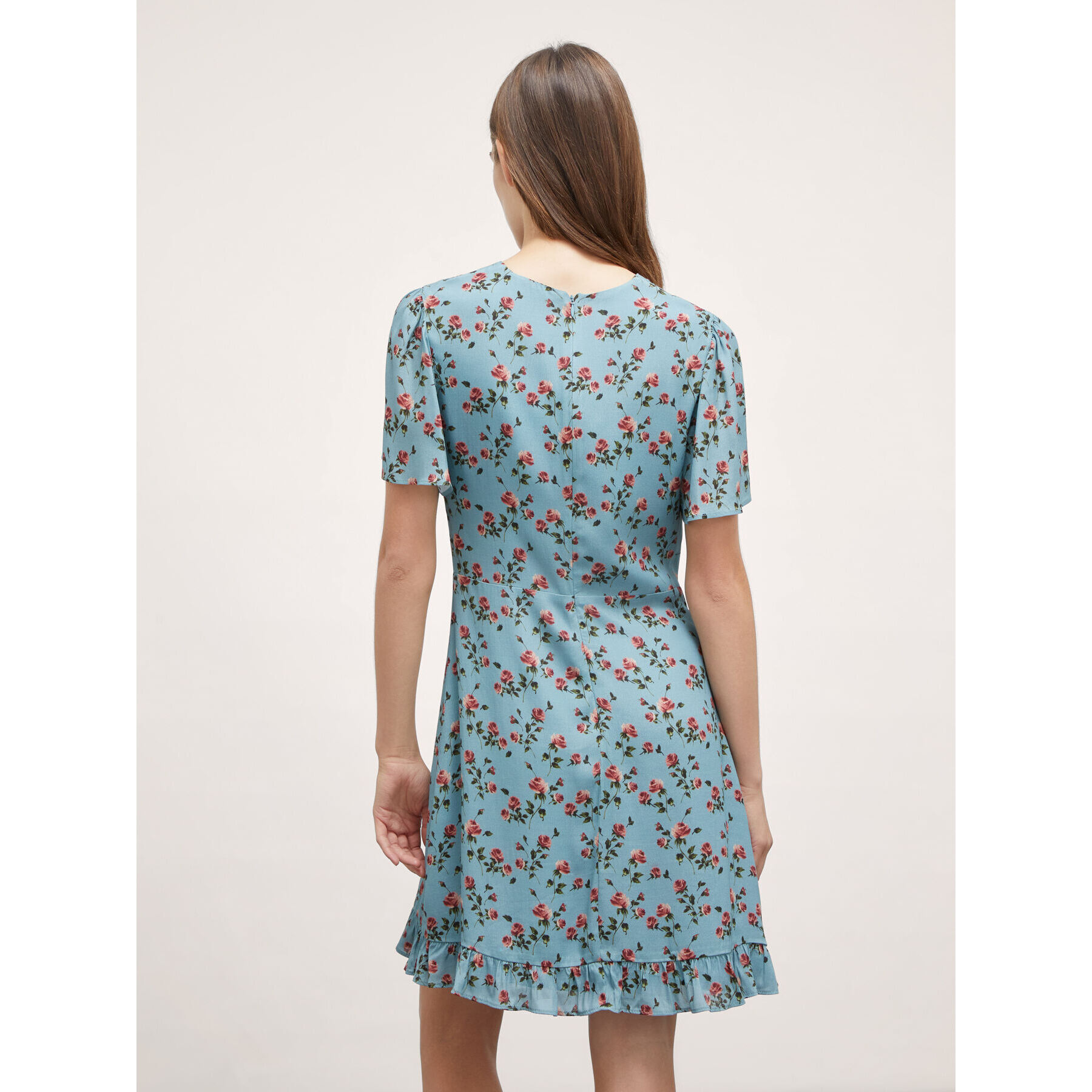 Motivi - Vestido skater con estampado floral - Light - blue