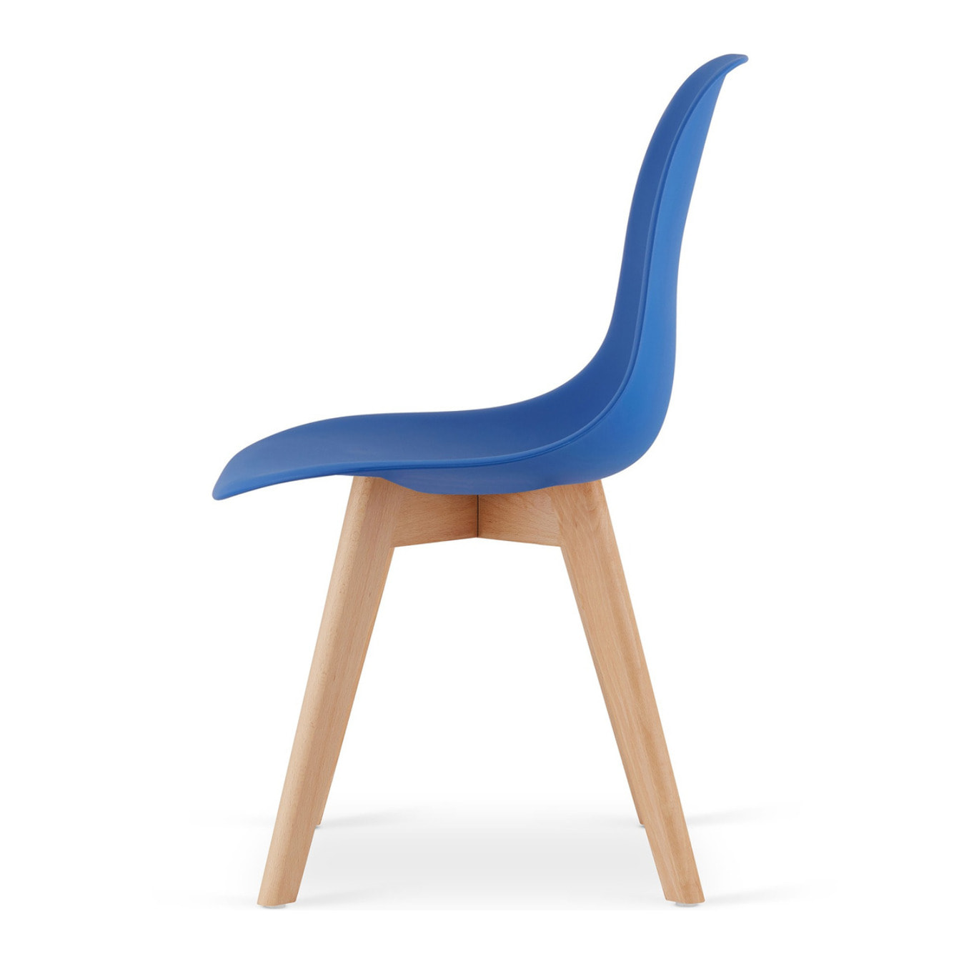 Set di 2 sedie Kito azzurre con gambe in legno di faggio