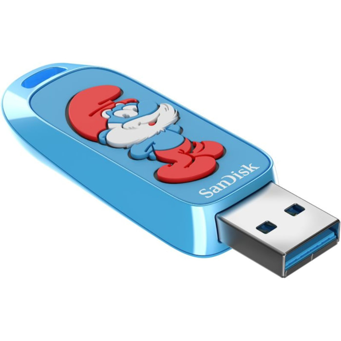 Clé USB SANDISK 128Go 3.2 Edition Grand Schtroumpf