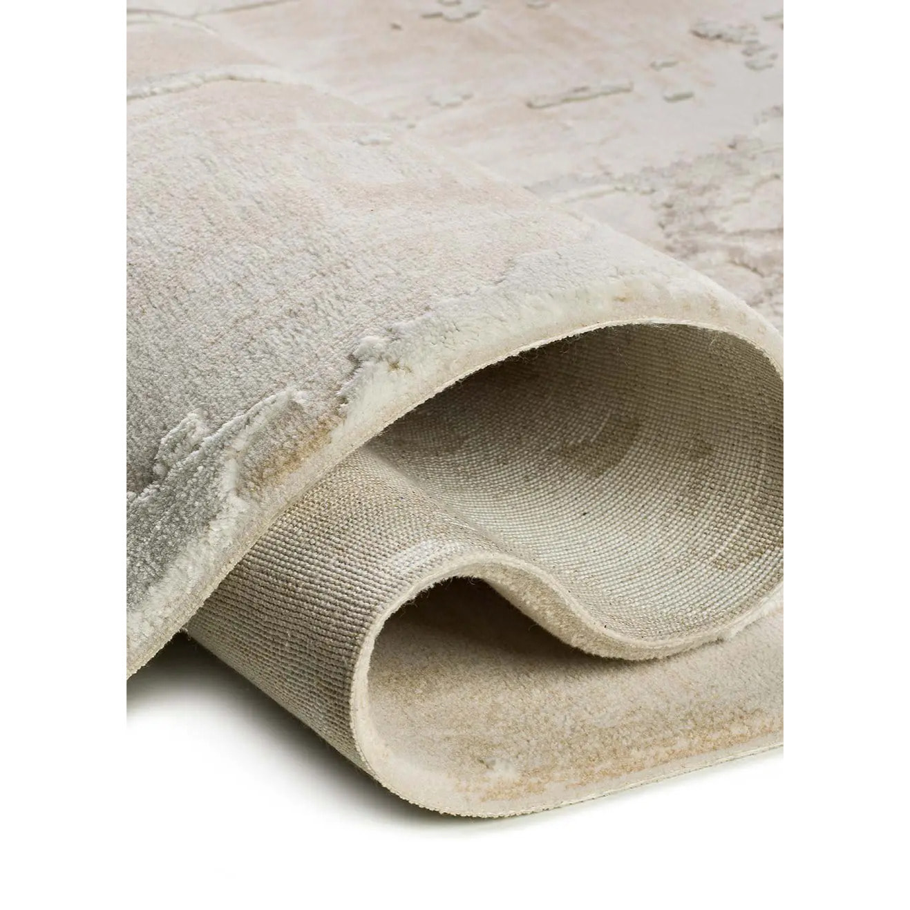 ORIS Alfombra efecto marmol con relieve beige, varias medidas disponibles.