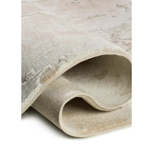 ORIS Alfombra efecto marmol con relieve beige, varias medidas disponibles.