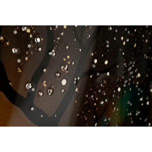 STAMPA DECORATA SU TELA LACCATA C/CORNICE 
PEACOCK CM 70X4
X100