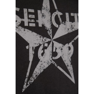 T-shirt Esercito nera in cotone uomo
