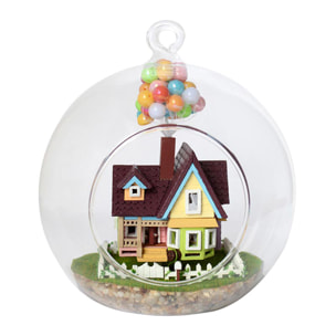 Maqueta miniatura 3D flying house wonderland 12x12x12 cm.