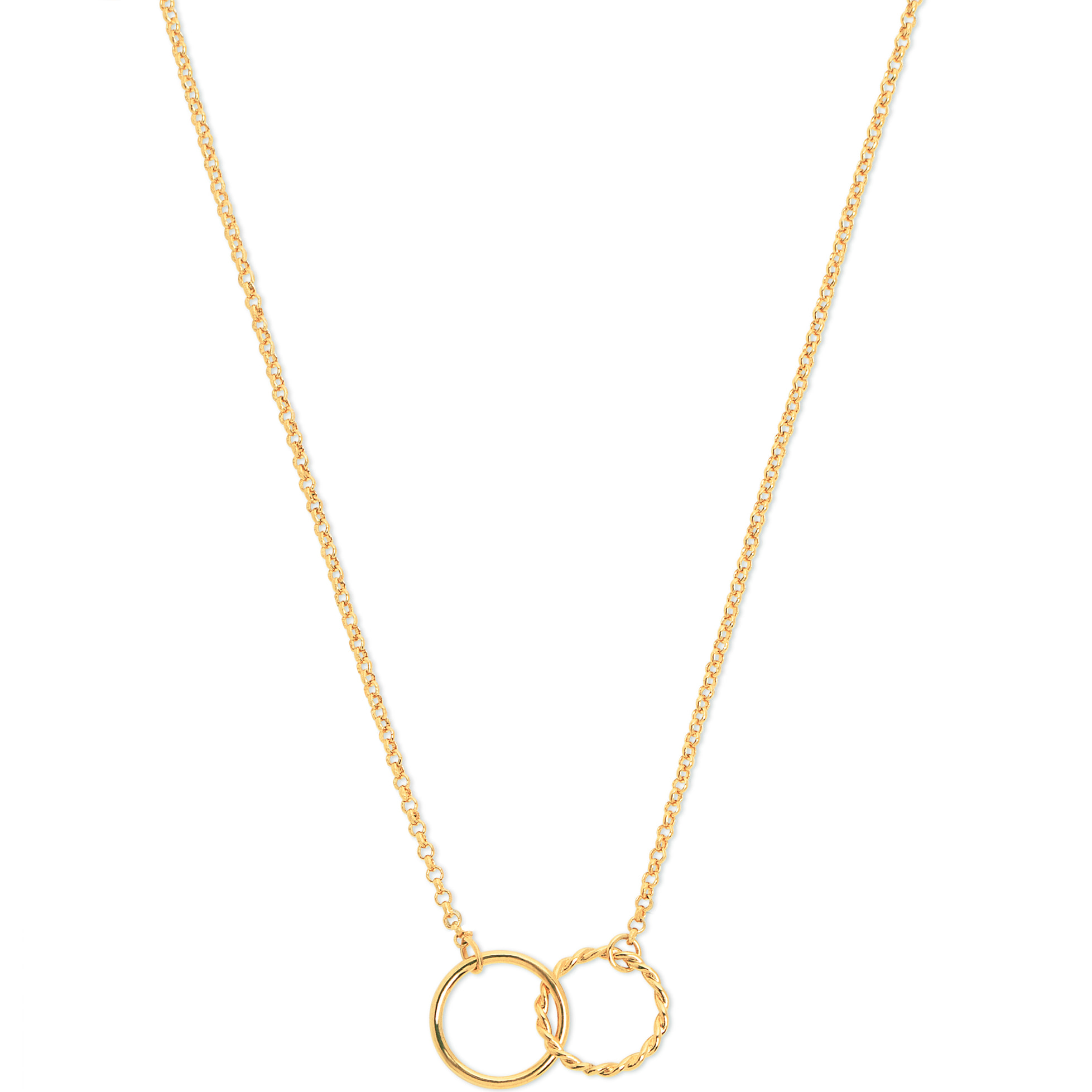 Collana Circles Twist Placcato Oro