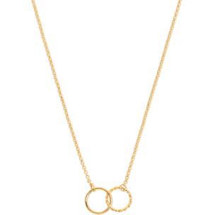 Collana Circles Twist Placcato Oro