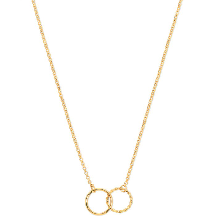 Collana Circles Twist Placcato Oro