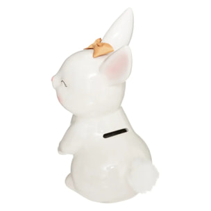 Tirelire lapin Rose et lily dolomite