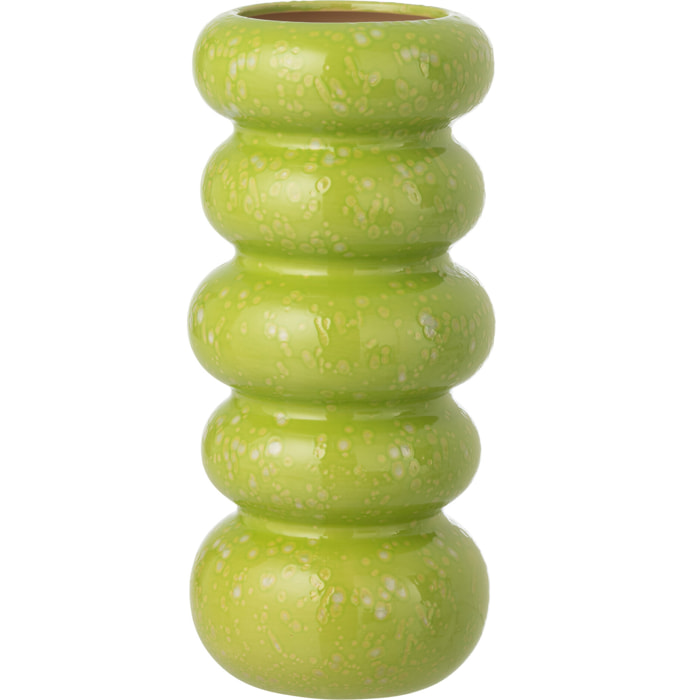 J-Line Vase Anneaux - porcelaine - vert - large