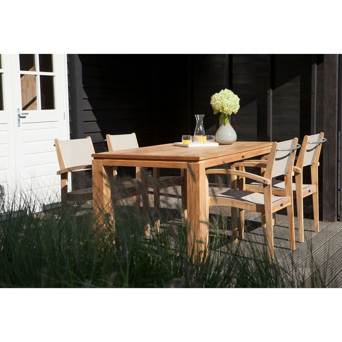 Table à manger de jardin en teck - STELLA