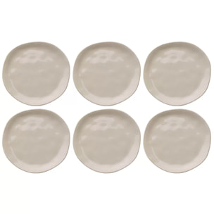 Assiettes Organic 20cm crème set de 6 Kare Design