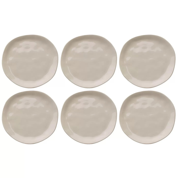 Assiettes Organic 20cm crème set de 6 Kare Design
