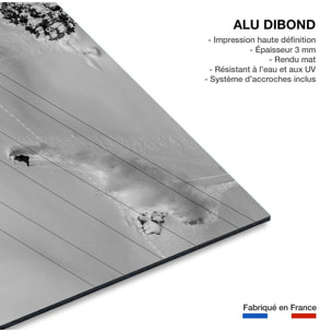 Tableau noir et blanc traces snowpowder Tableau alu Dibond