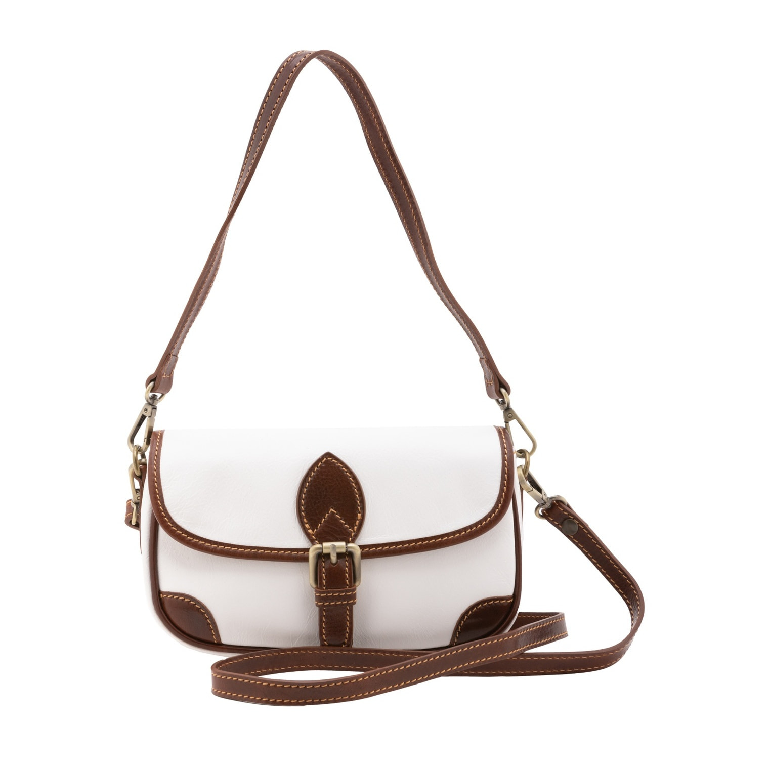 Borsa a tracolla da donna - Modello False - Vera pelle - 14.0 x 23.0 x 9.0 cm