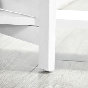 Paravent intérieur 4 panneaux 3 étagères pliables séparateur de pièce portes persiennes bois de paulownia blanc