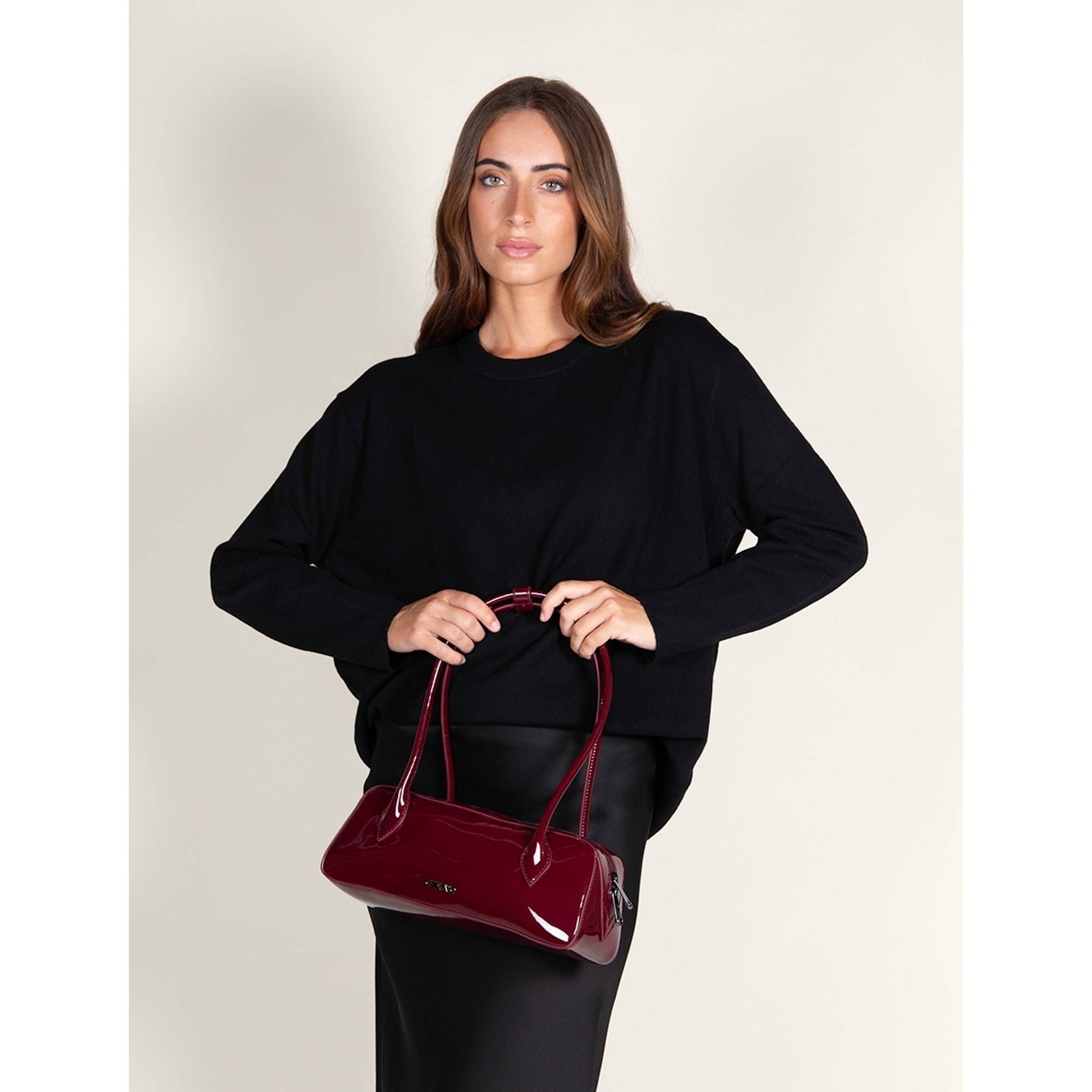 Bolso - Burdeos - Medida: 32 cm x 11 cm x 10 cm