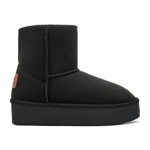 Botas Australianas de Niña de Microfibra en Negro