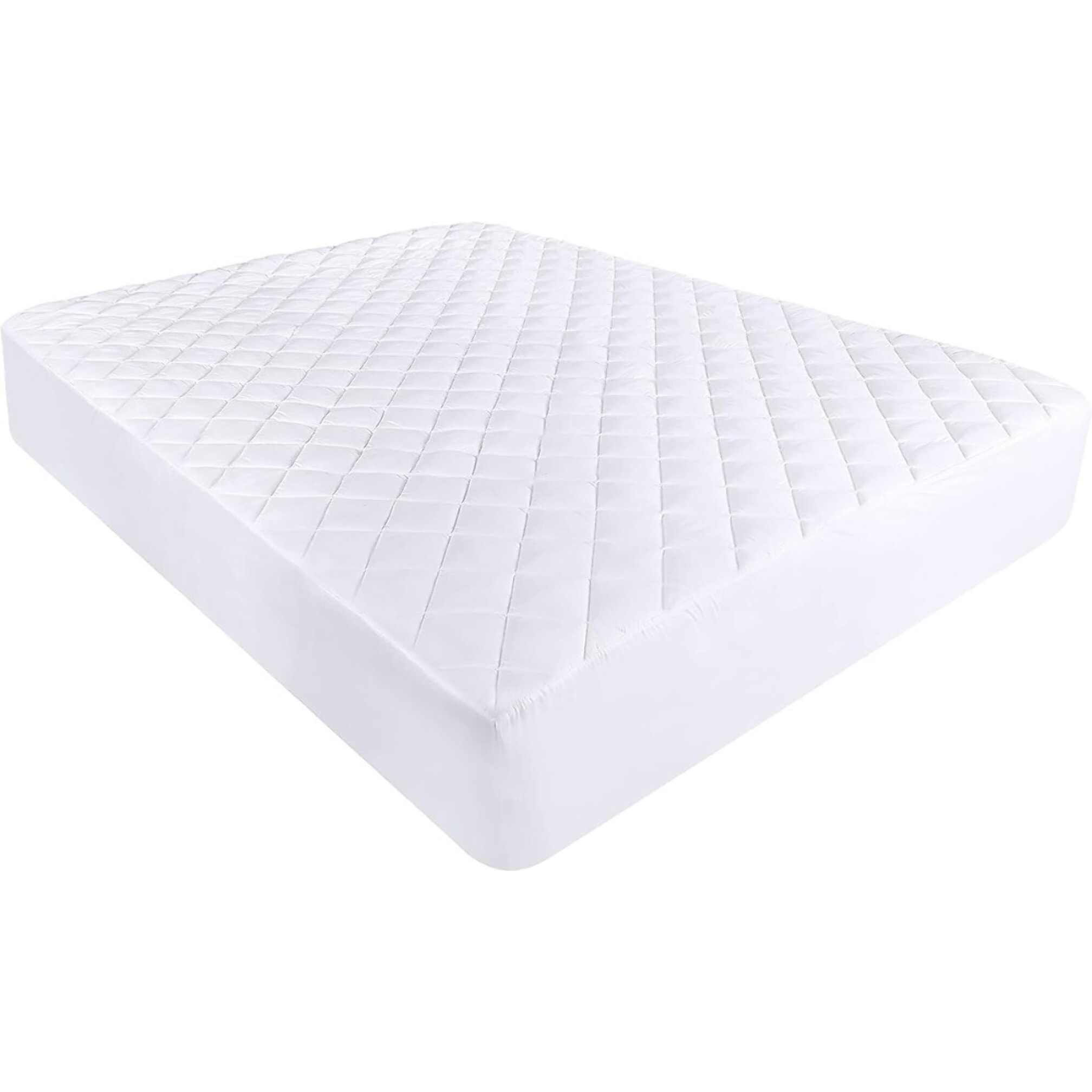 Protege Matelas 100% Polyester 205gsm Matelasse Impermeable Respirant Blanc