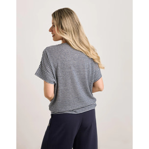 Camiseta Manga Corta Azul Marino - Solfidea