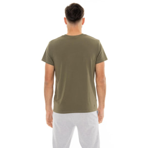 Camiseta de hombre Leone Basic de algodón de manga corta