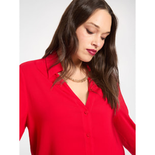 Elena Mirò - Camisa con collar - Rojo