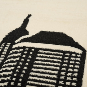 Tapis NEWYORK noir et blanc