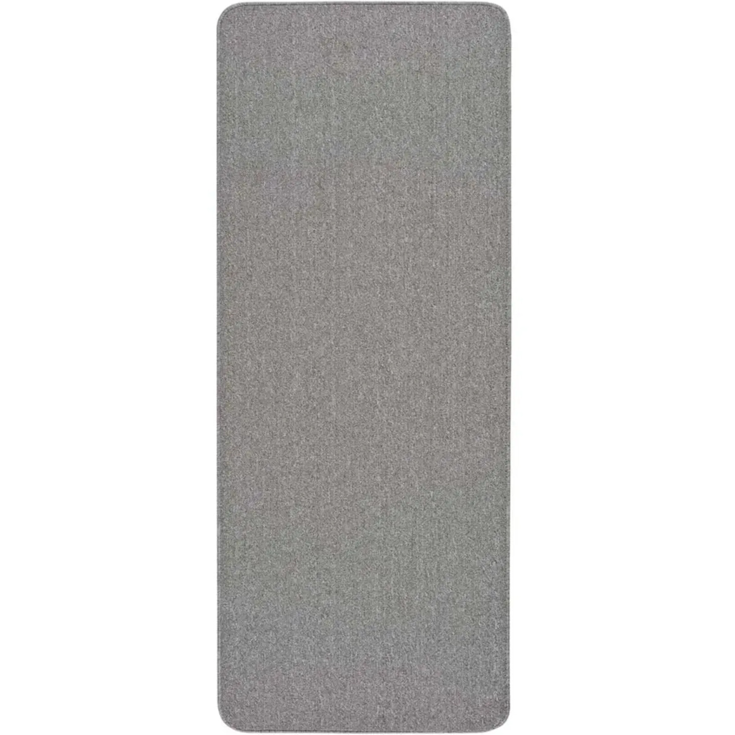 LEILA Alfombra de pasillo lisa de pelo corto gris claro, varias medidas disponibles.