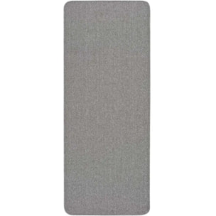 LEILA Alfombra de pasillo lisa de pelo corto gris claro, varias medidas disponibles.