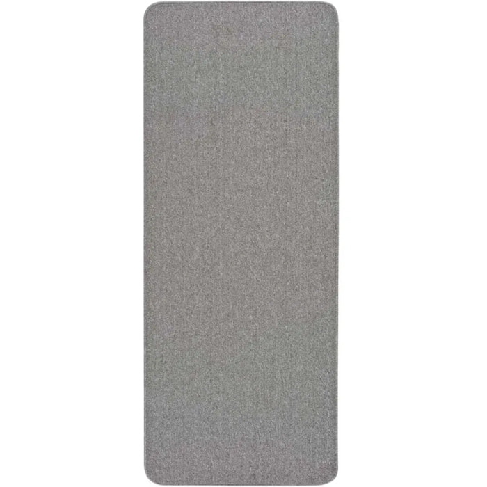 LEILA Alfombra de pasillo lisa de pelo corto gris claro, varias medidas disponibles.
