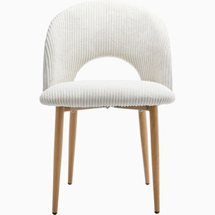 Lot de 2 chaises en velours côtelé - MOSS