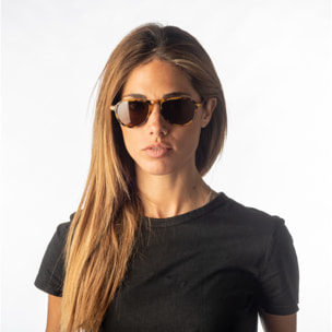 Occhiali da sole OCEAN MODÈLE 8085 - montatura marrone semi-tartarugata con lenti marroni