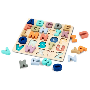 puzzle de letras de madera