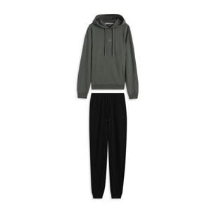 Tuta uomo in cotone con felpa cappuccio