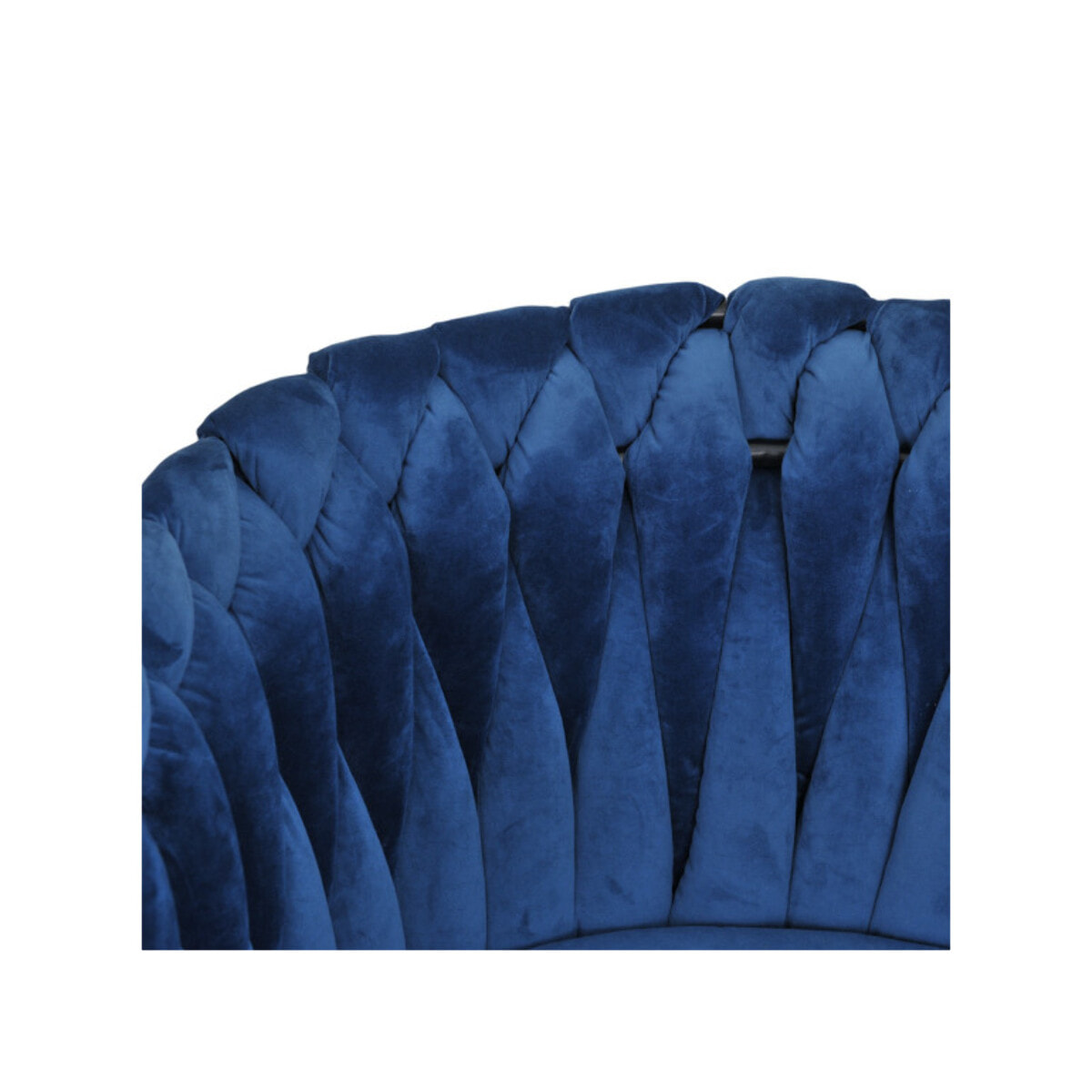 Chaise en velours tressé avec accoudoirs et pieds en métal - MELODIE 2