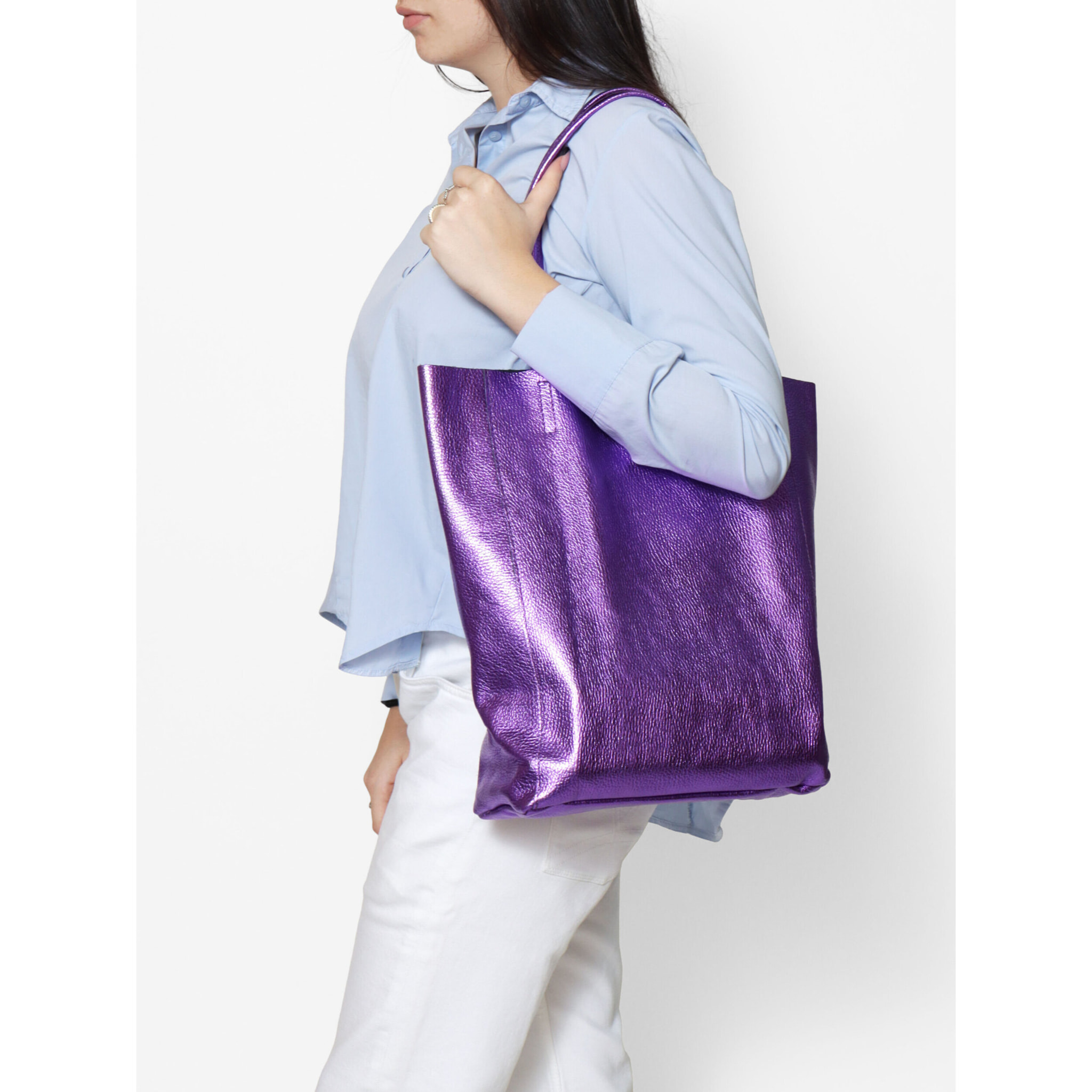 Borsa a spalla da Donna Genny in Vera Pelle Made in Italy 36x40x11 cm