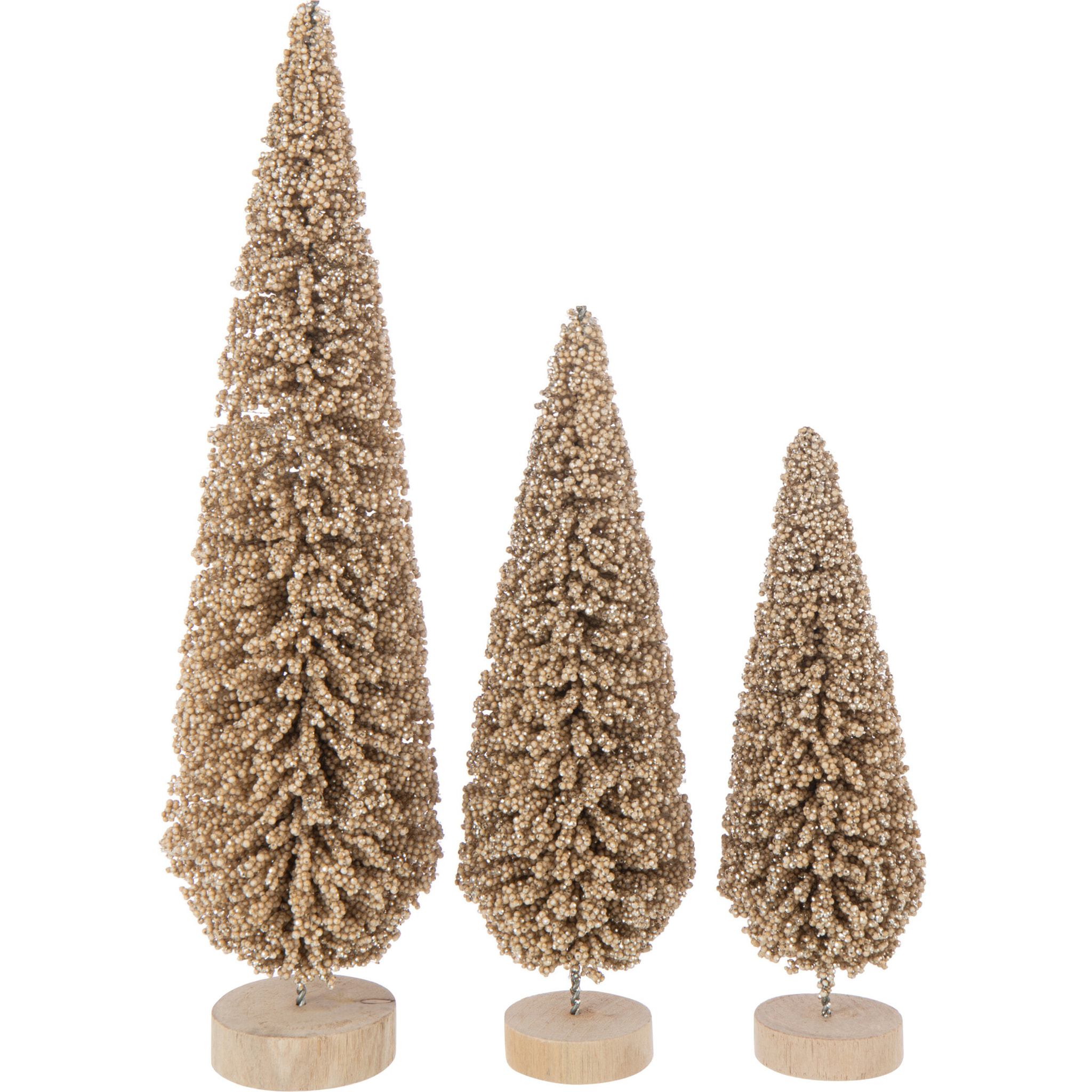 J-Line décoration Sapin De Noël - plastique - champagne - large